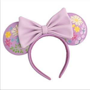 DISNEY MINNIE EMBROIDERED FLOWERS EARS HEADBAND